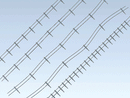 Faller HO 180432 Iron Fence with Concrete Posts, 4m Steel Wire, 80 Concrete Pillars