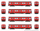 Rapido HO 206501 Toronto G-Class Subway A-B-B-A Set, Locomotive Toronto Transit Commission