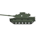Rapido HO 804001 M60A1 Tank, Assembled, U.S. Army (green)