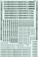 Microscale HO 90022 Gothic Condensed Letters and Numbers, Black