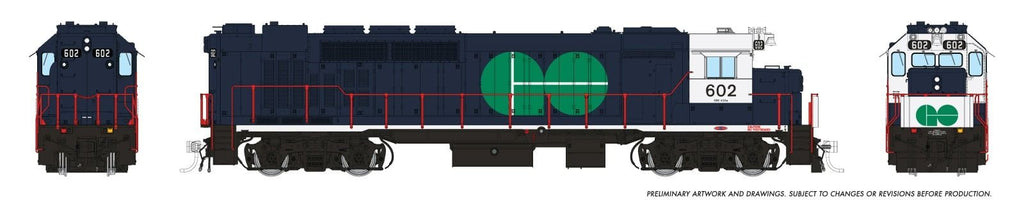 PREORDER Rapido HO 34003 GP40TC DC GO Transit 602