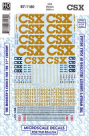 Microscale N 60-1180 CSX Dark Yellow Scheme Diesels (2002+)
