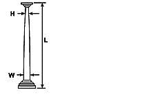 Plastruct G 90991 COL-24 Georgian Column, 8-3/8"