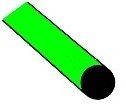 Plastruct 90262 FARG-3H Fluorescent Green Acrylic Round Rod, 3/32" (8)