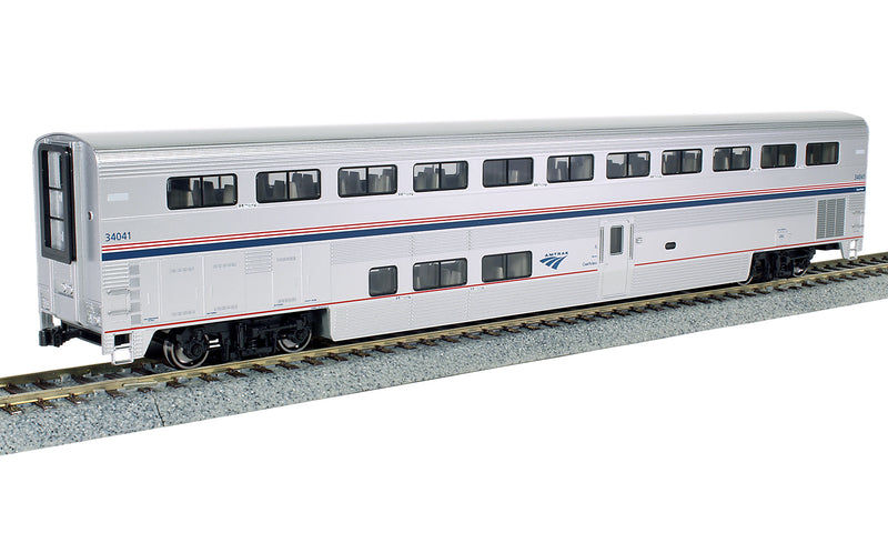 PREORDER Kato HO Superliner I Coach with Interior Lighting, Amtrak Phase VI