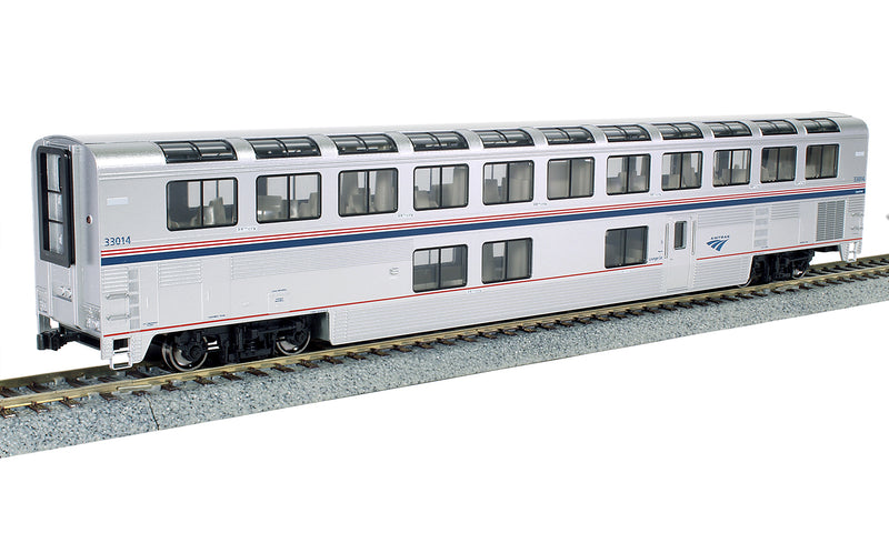 PREORDER Kato HO Superliner I Lounge with Interior Lighting, Amtrak Phase VI