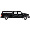 Atlas 35000009 Ford(R) F-350 Crew-Cab Pickup Truck - Assembled -- Stealth Police with Cap (black, silver), HO