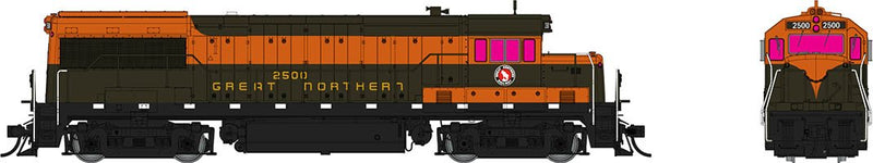 Rapido 035504 HO GE U25B Low Hood: Great Northern - Simplified Scheme: