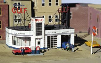 Miller Engineering Animation Miller Engineering 930 HO Gulf Gas Station Kit