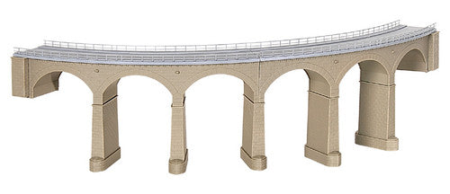 Kibri HO 39726 90-Degree Curved Stone Rosanna Viaduct with Ice Breaker Piers, Single Track