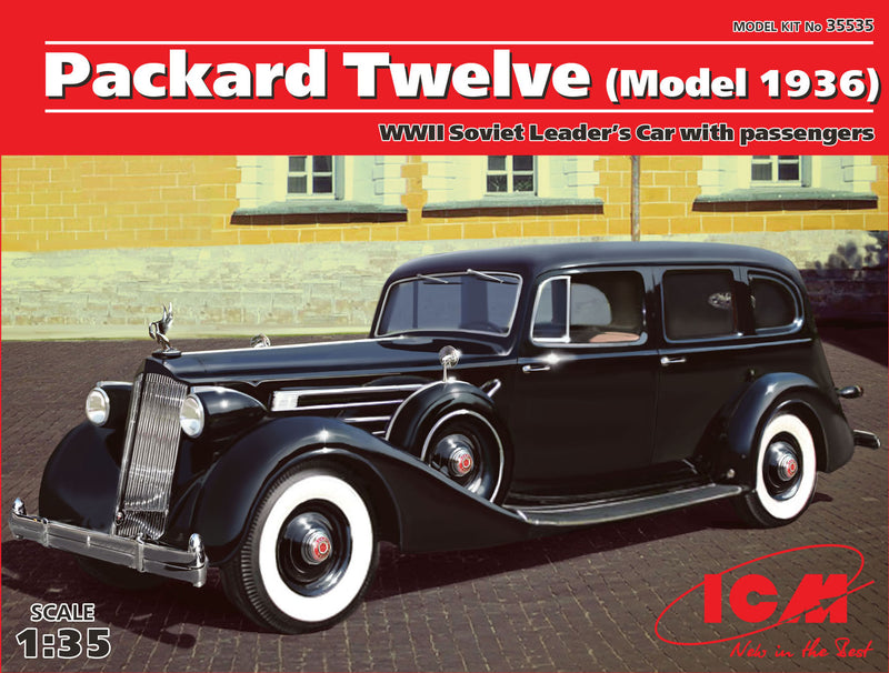 ICM 1/35 Packard Twelve (Model 1936), WWII Soviet Leader's Car with Passengers (5 figures)