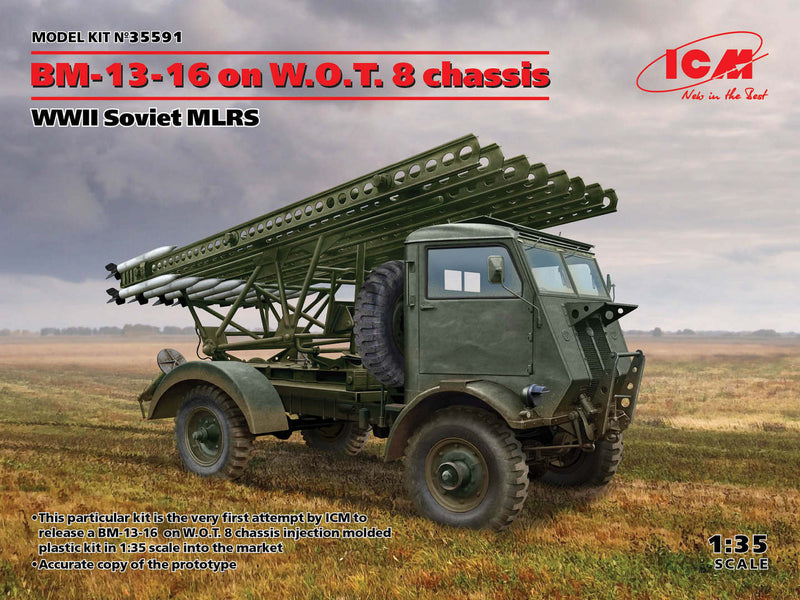ICM BM-13-16 on W.O.T. 8 chassis, WWII Soviet MLRS 1/35 Scale