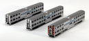 PREORDER Kato N 1068706BLS VRE Capitol Commuter Bundle Train-Only Set and Storage Box, Sound and DCC, Virginia Rail Express V34, 3 Bi-Level Coaches and 2 B-Level Cab Cars (silver
