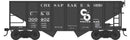 PREORDER Bowser HO 43569 55-Ton Fishbelly Hopper, Chesapeake & Ohio