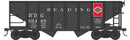 PREORDER Bowser HO 43580 55-Ton Fishbelly Hopper, Reading Anthracite