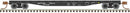 Atlas 50005567 50' Steel Flatcar with Stakes - Ready to Run -- Northern Pacific 62552 (black, white), N Scale
