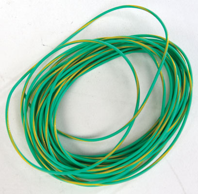 SoundTraxx 810147 30 AWG Super-Flexible Wire -- Green with Yellow Stripe - 10' 3.1m, All Scale