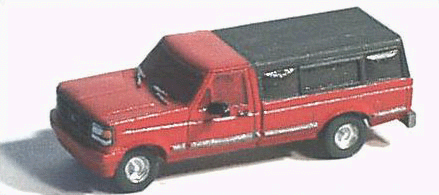 GHQ 51-004 American Trucks - (Unpainted Metal Kit) -- Pickup Truck w/Topper, N Scale