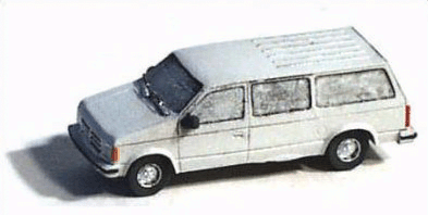 GHQ 51-006 American Vans - (Unpainted Metal Kit) -- 80's/90's Minivan, N Scale