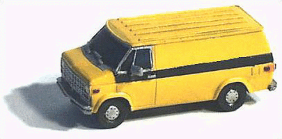 GHQ 51-009 	American Trucks - (Unpainted Metal Kit) -- Panel Van, N Scale