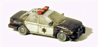 GHQ 51-013 Highway Patrol Squad Car - Kit, N Scale