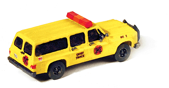 GHQ 51-014 Chevrolet Suburban - Kit -- Fire Chief's Truck, N Scale