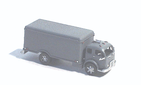 GHQ 56-005 American Truck - (Unpainted Metal Kit) -- Cabover with Refrigetrated City Delivery Body, N Scale