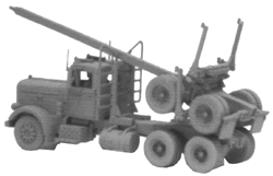 GHQ 52-007 American Trucks - (Unpainted Metal Kit) -- 359 Tractor w/Skeleton Logging Trailer, N Scale