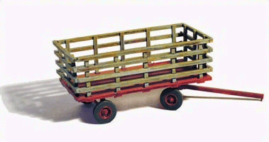 GHQ 60-012 Farm Machinery (Unpainted Metal Kit) -- Hay Wagon, HO