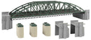 Faller HO 120507 Double-Track Steel Arch Bridge with Abutments Kit, 26-1/16 x 6-7/16 x 6" 66.2 x 16.4 x 15.2cm
