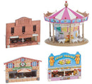Faller N 231722 Funfair Set Kit, Includes Non-Working Carousel and 3 Booths