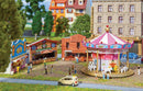 Faller N 231722 Funfair Set Kit, Includes Non-Working Carousel and 3 Booths