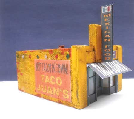 Downtown Deco 61 Taco Juan's -- Cast-Hydrocal Kit, O Scale