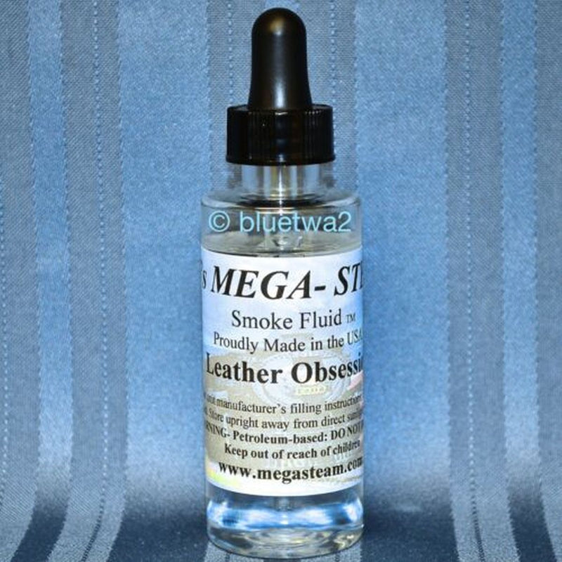 JT's Mega Steam O/HO 156 Smoke Fluid 2 Oz. Bottle, Leather Obsession