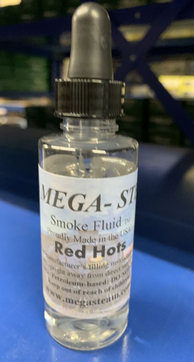 JT's Mega Steam O/HO 157 Smoke Fluid 2 Oz. Bottle, Red Hots Spicy Cinnamon