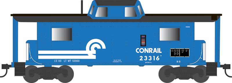 Bowser HO 43406 PRR Class N8 Steel Center-Cupola Cabin Car (Caboose), Conrail