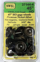 Northwest Short Line HO 37144-4 45" Weathered Finish Half-Axle Wheels (12)
