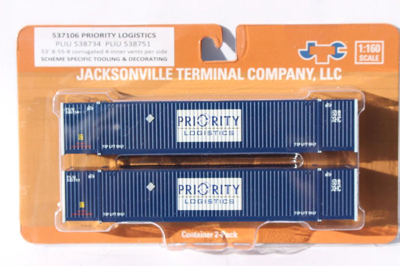 Jacksonville Terminal Company N 537106 53' High Cube Containers with Magnetic System, Priority Logistics (2)