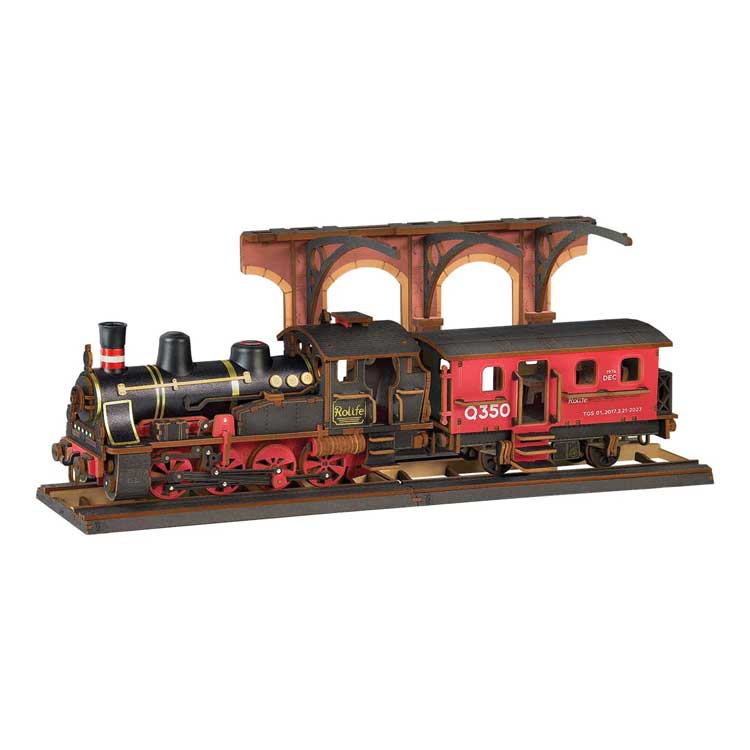Robotime TGS01 Steam Journey Kit, 3D Wooden Puzzle