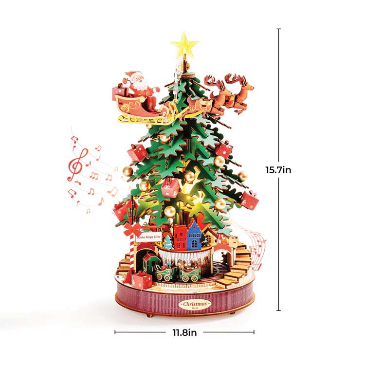 Robotime AMS01 Christmas Melody Tree Music Dreamer Kit, 3D Puzzle