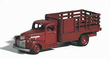 GHQ 56-010 1940's Truck - Kit (Unpainted Cast Metal) -- With Stake-Body, N Scale