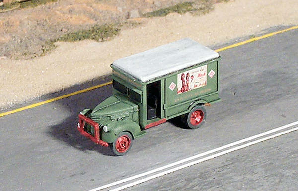GHQ 56-015 American Truck - (Unpainted Metal Kit) -- 1940's Railway Express Agency Van, N Scale
