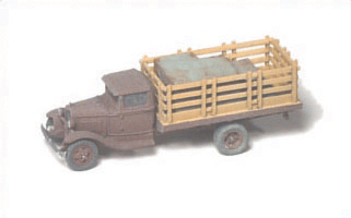 GHQ 56-009 American Truck - (Unpainted Metal Kit) -- 1930 Model AA 1-Ton (Stake Body), N Scale