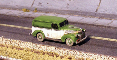 GHQ 57-016 American Truck - Chevrolet (Unpainted Metal Kit) -- 1941 Panel Van, N Scale