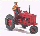 GHQ 60-001 Farm Machinery - "Red" Super M-TA Tractor with Farmer Figure, HO