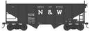 Bowser 43081 55-Ton Fishbelly Hopper - Ready to Run -- Norfolk & Western 57231 (Peaked End, Blt. 10-40, black, Block N&W), HO
