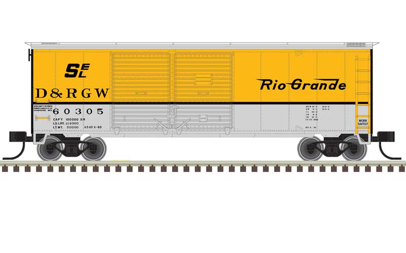 Atlas N 50006193 40' Double-Door Boxcar, Denver & Rio Grande Western