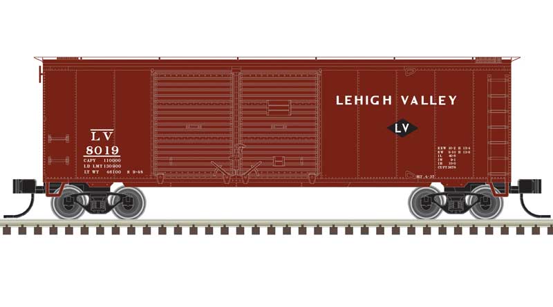 Atlas N 50006200 40' Double-Door Boxcar, Lehigh Valley