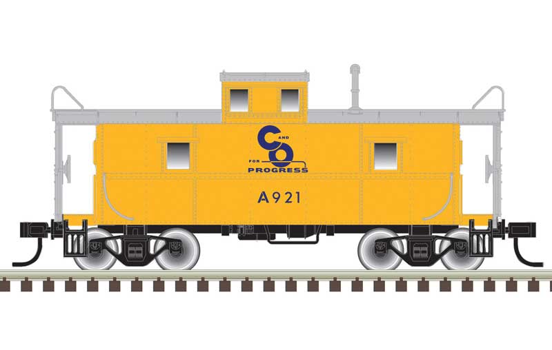 Atlas N 50006029 C&O-Style Steel Center-Cupola Caboose, Chesapeake & Ohio A921