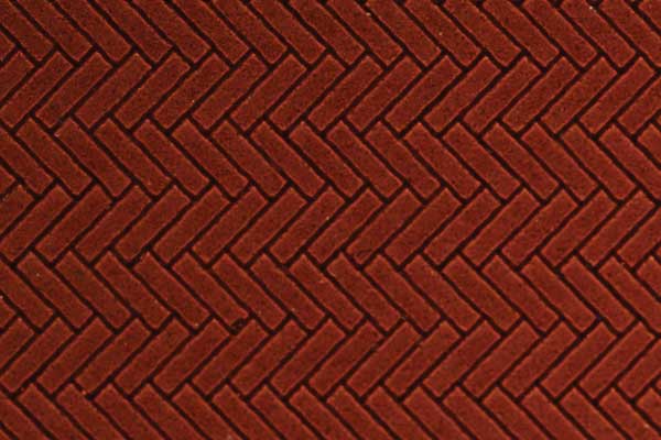 Chooch Enterprises 8663 Flexible Herringbone Dark Red Brick Sheet -- Medium for HO Scale: 3/32" Brick 2-Packs